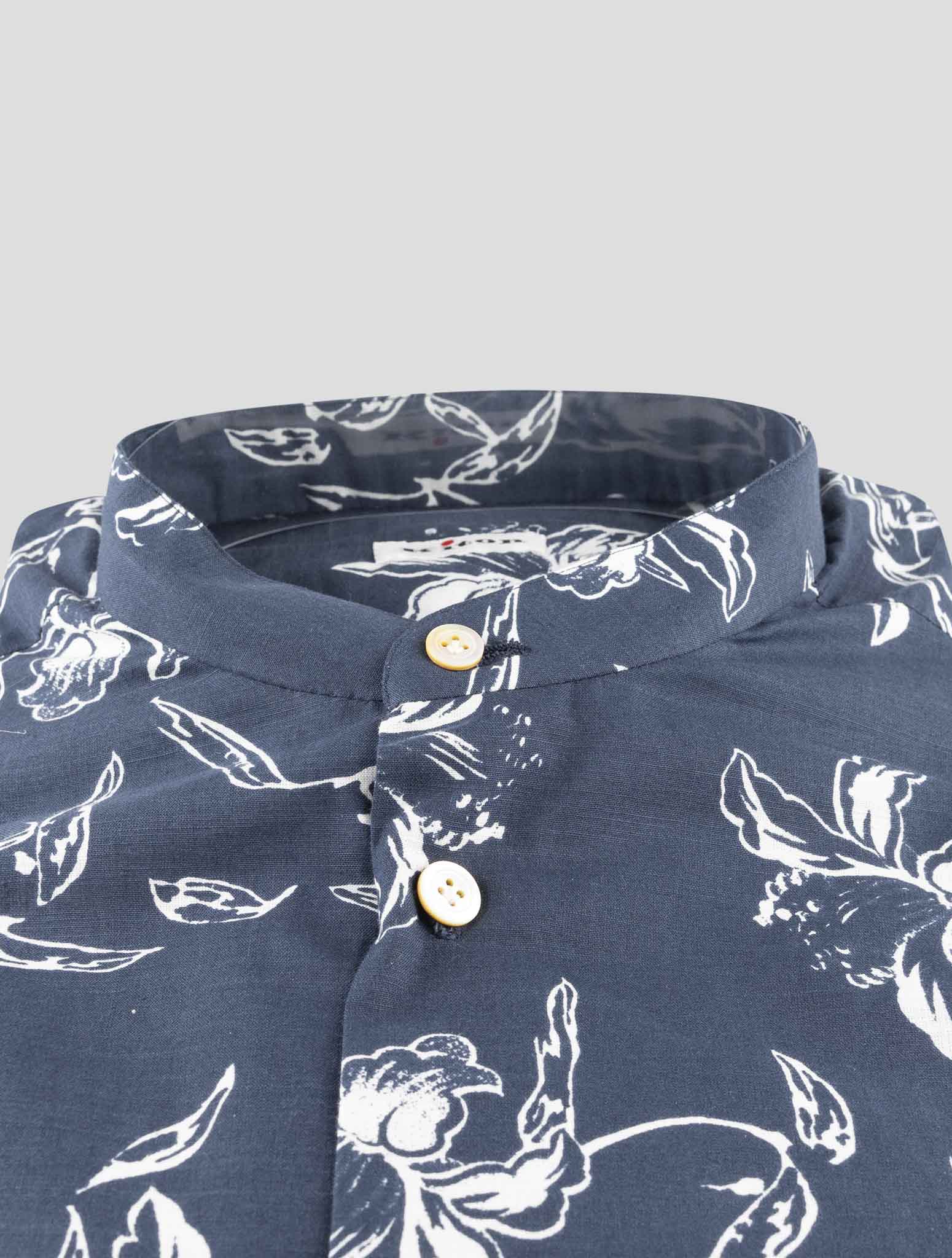 Kiton Blue Cotton Shirt