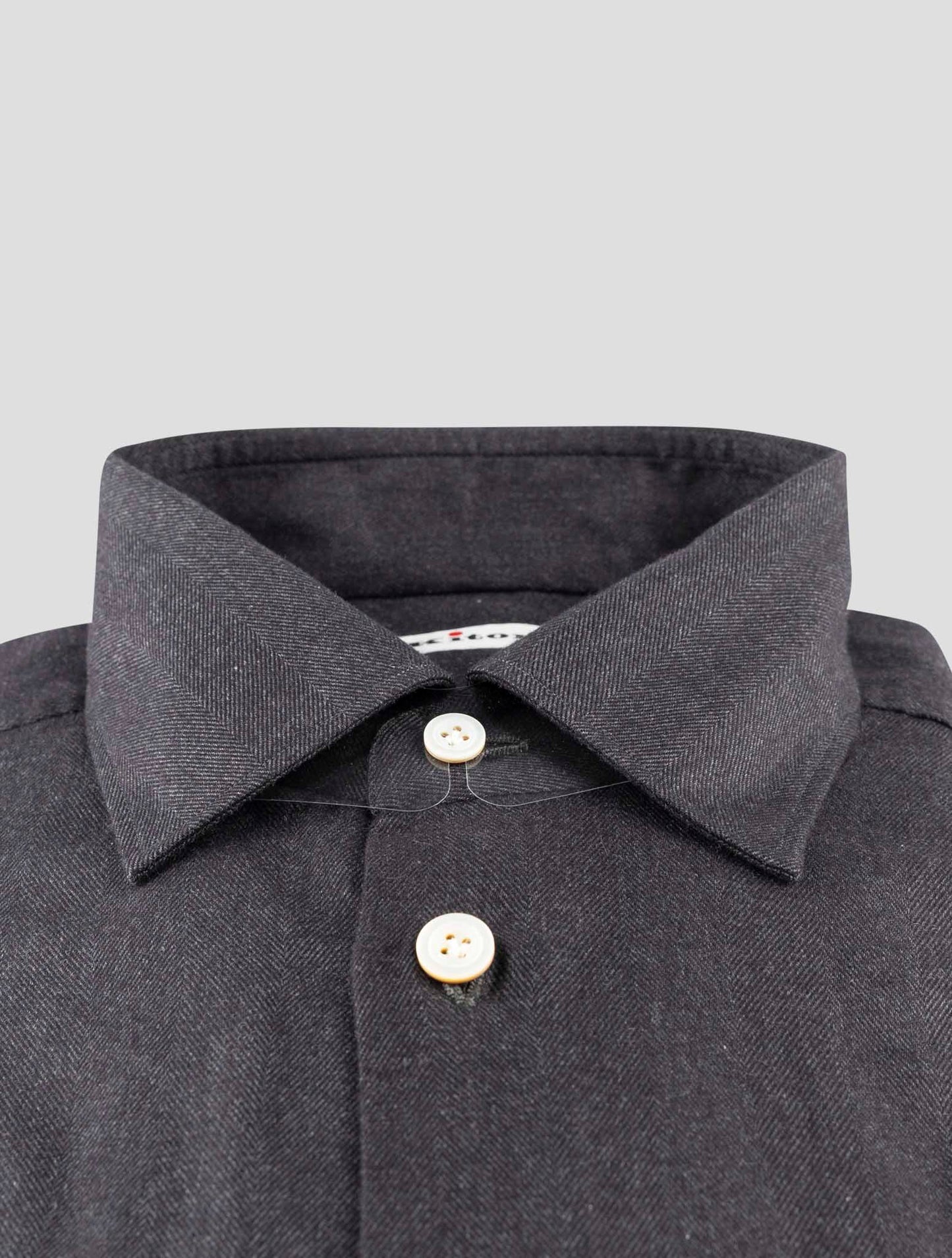 Kiton Blue Cotton Shirt