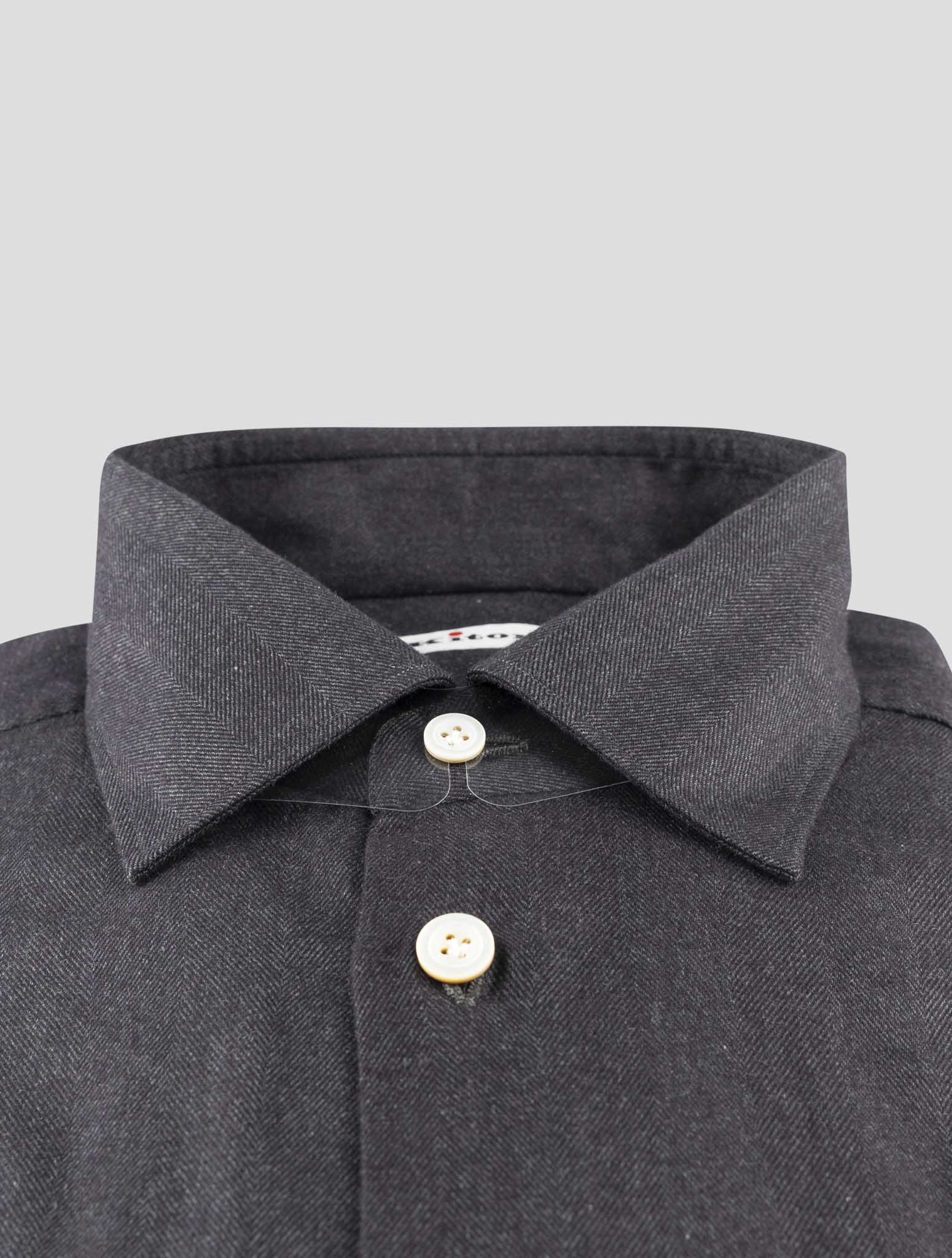 Kiton Blue Cotton Shirt