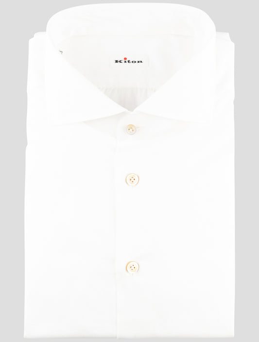 Kiton White Cotton Shirt