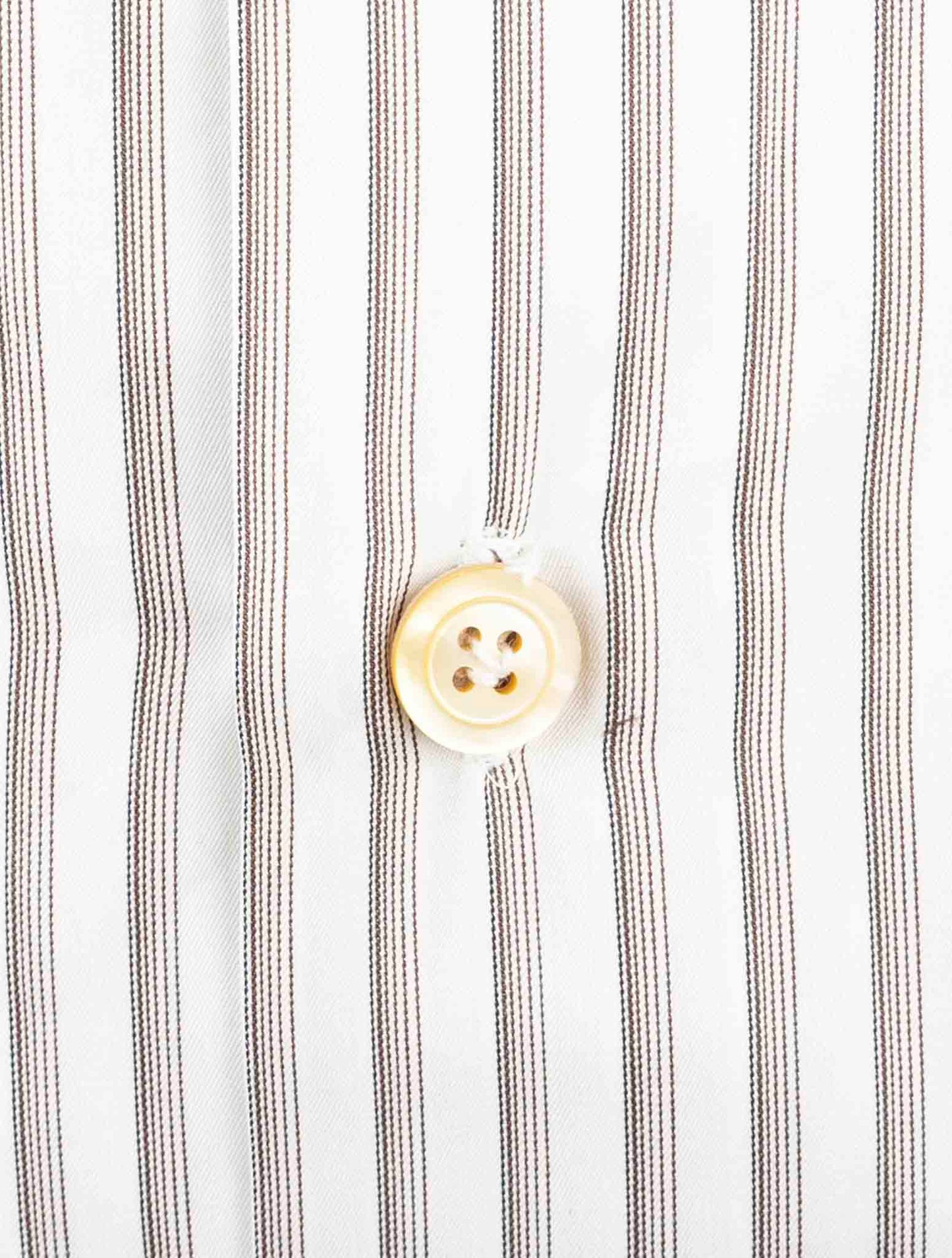 Kiton White Gray Cotton Shirt