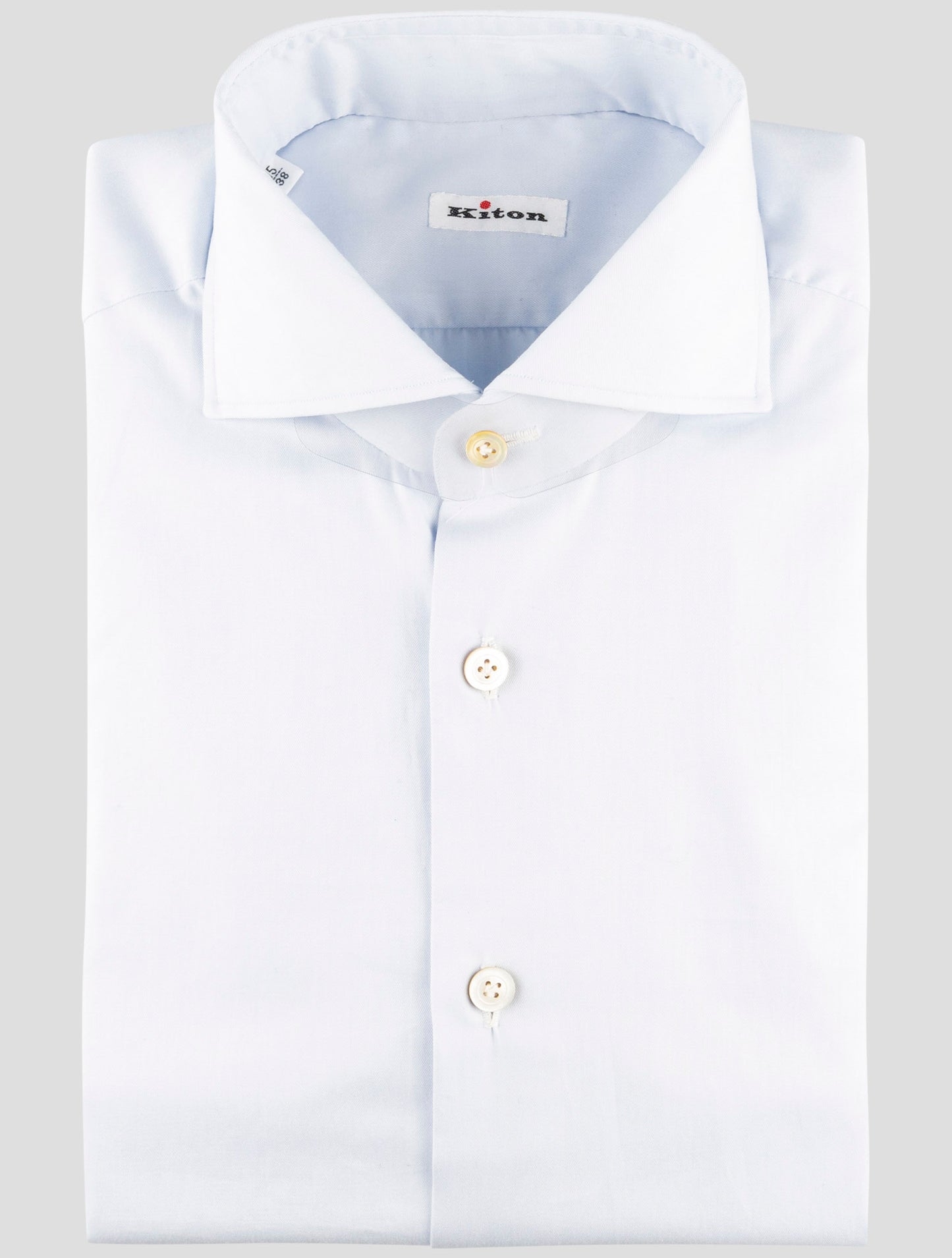 Kiton Light Blue Cotton Shirt