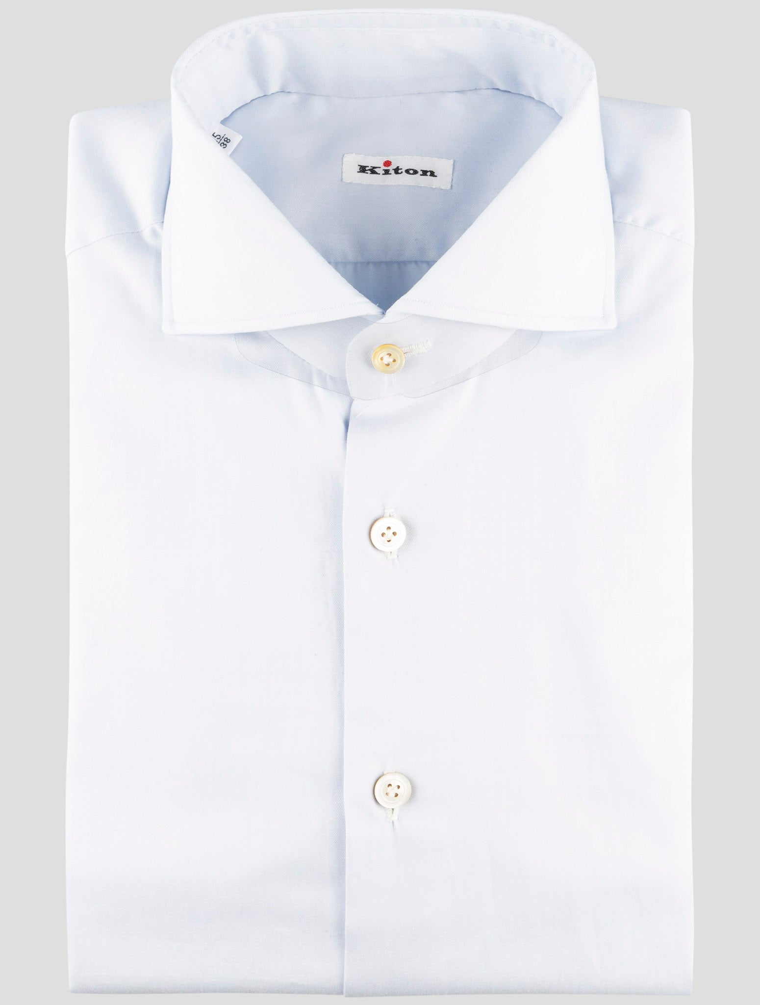 Kiton Light Blue Cotton Shirt