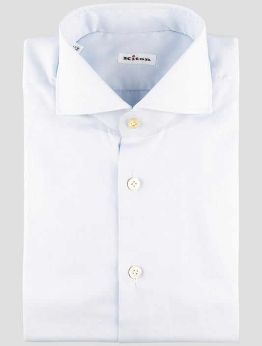 Kiton Light Blue Cotton Shirt