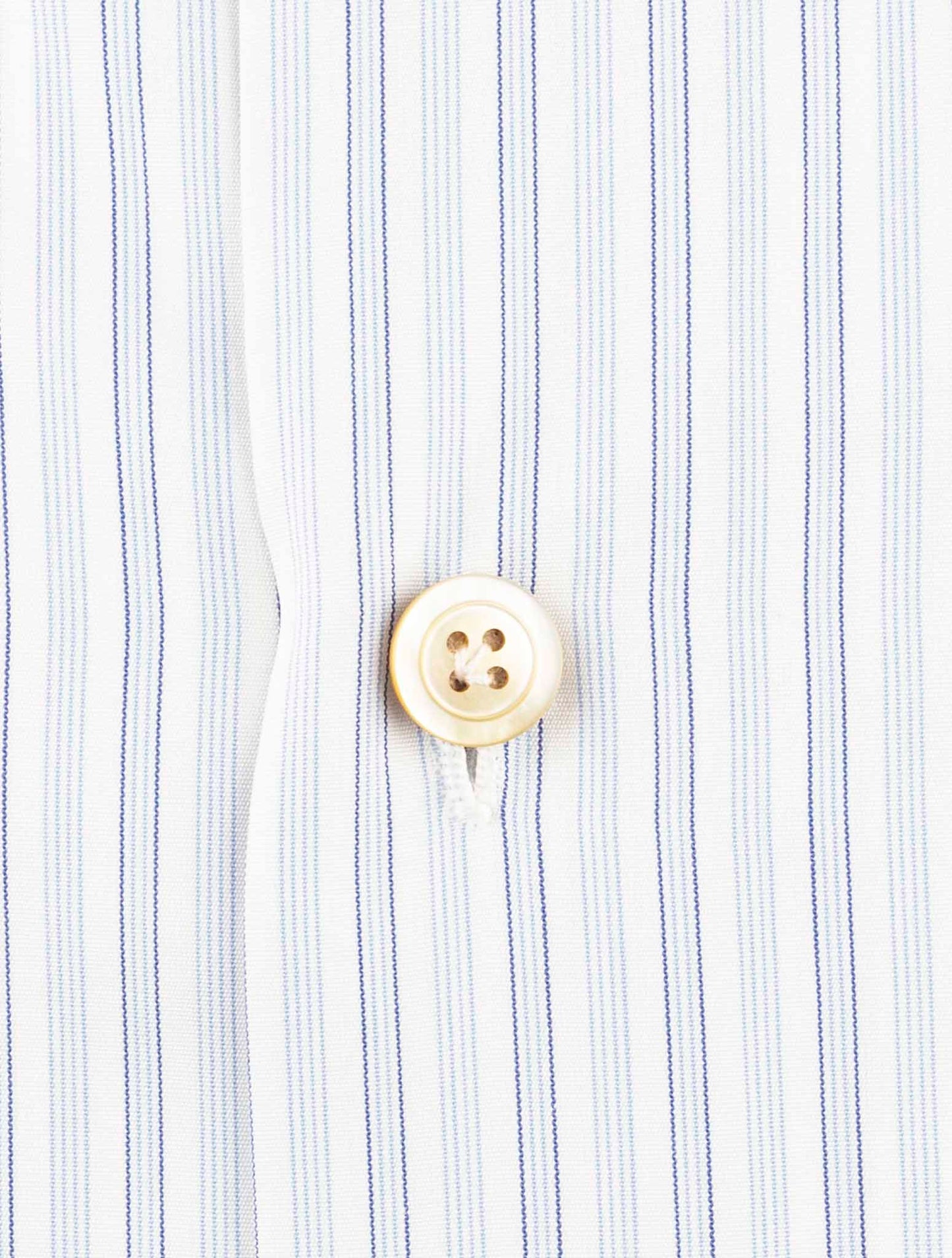 Kiton White Blue Cotton Shirt