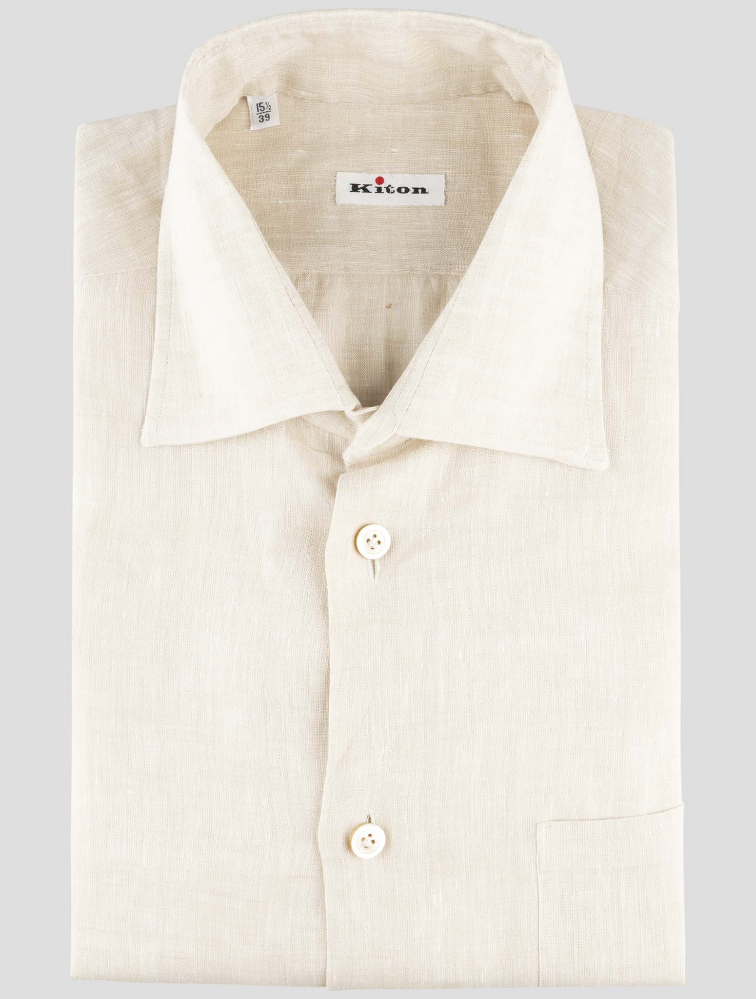 Kiton Beige Linen Shirt
