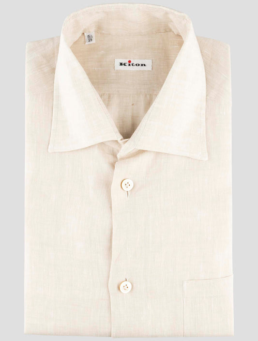 Kiton Beige Linen Shirt