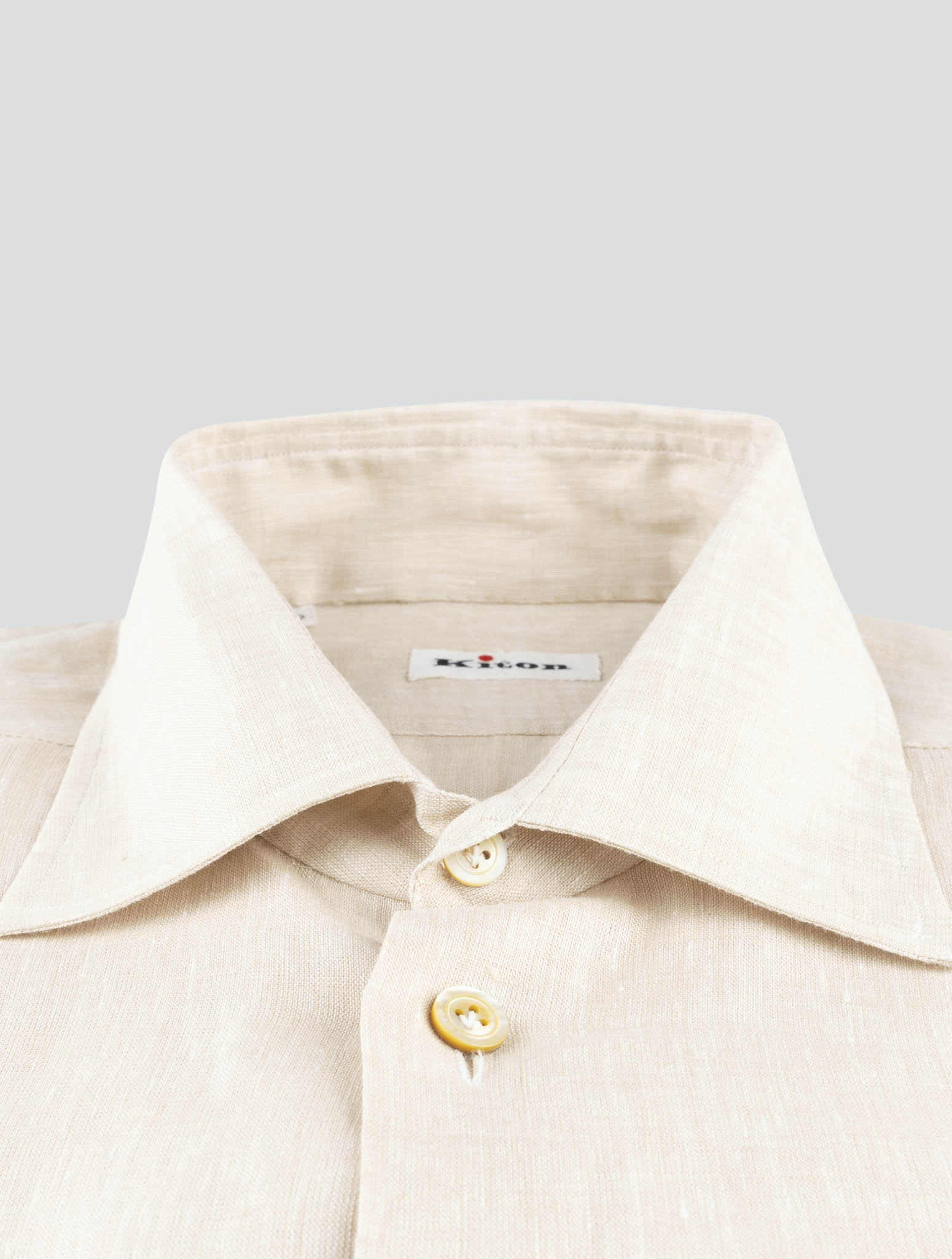 Kiton Beige Linen Shirt