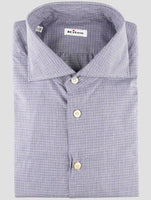 Kiton Gray Blue Cotton Shirt