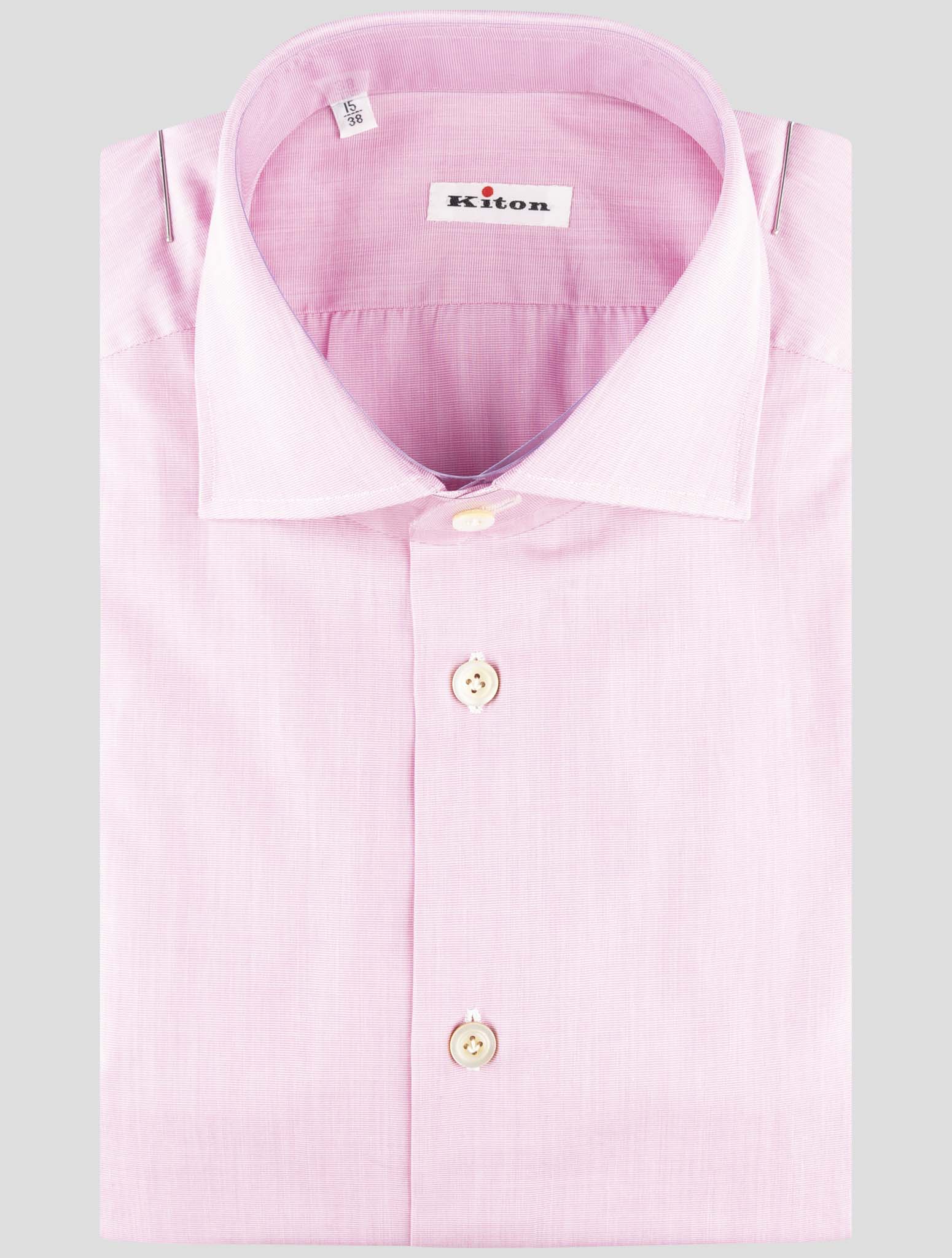 Kiton Pink Cotton Shirt