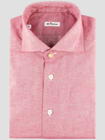Kiton Red Cotton Cashmere Shirt