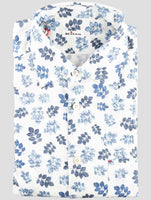 Kiton White Blue Cotton Shirt