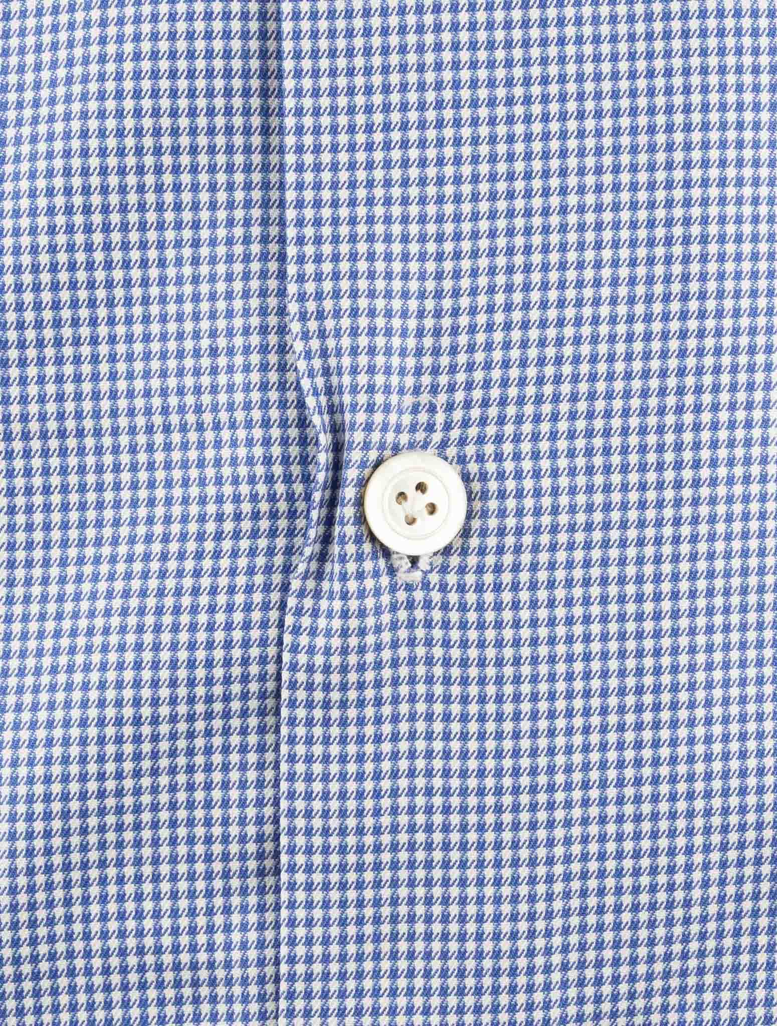 Kiton Blue Cotton Shirt