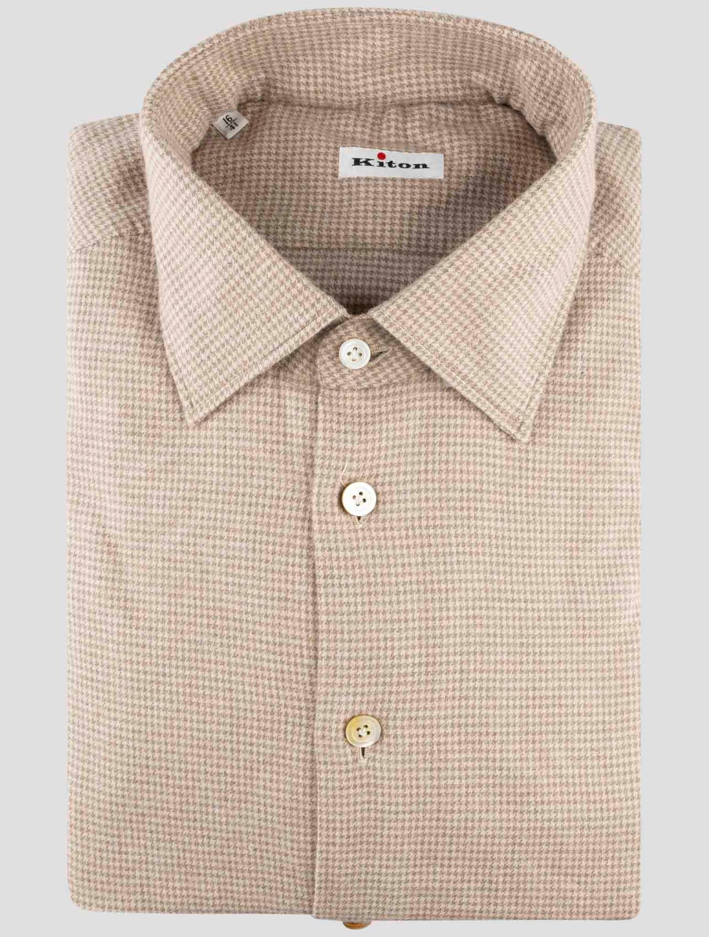 Kiton Brown Cotton Shirt
