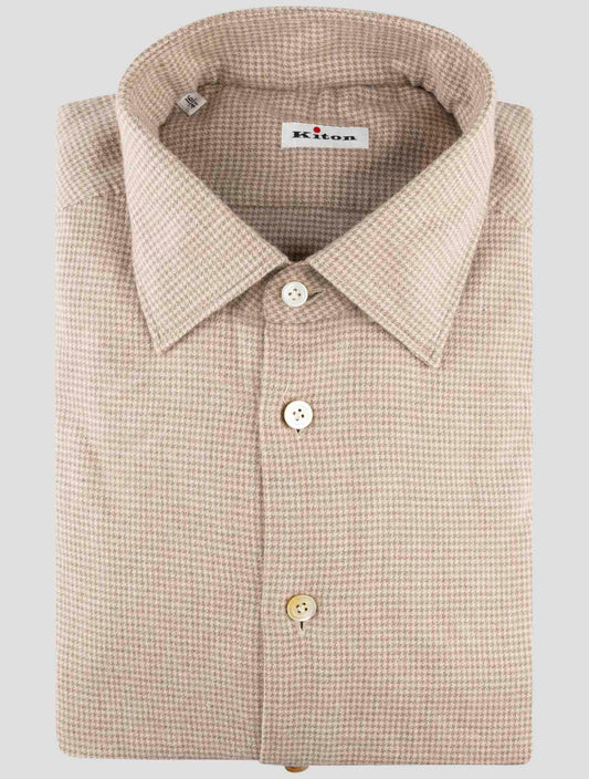 Kiton Brown Cotton Shirt