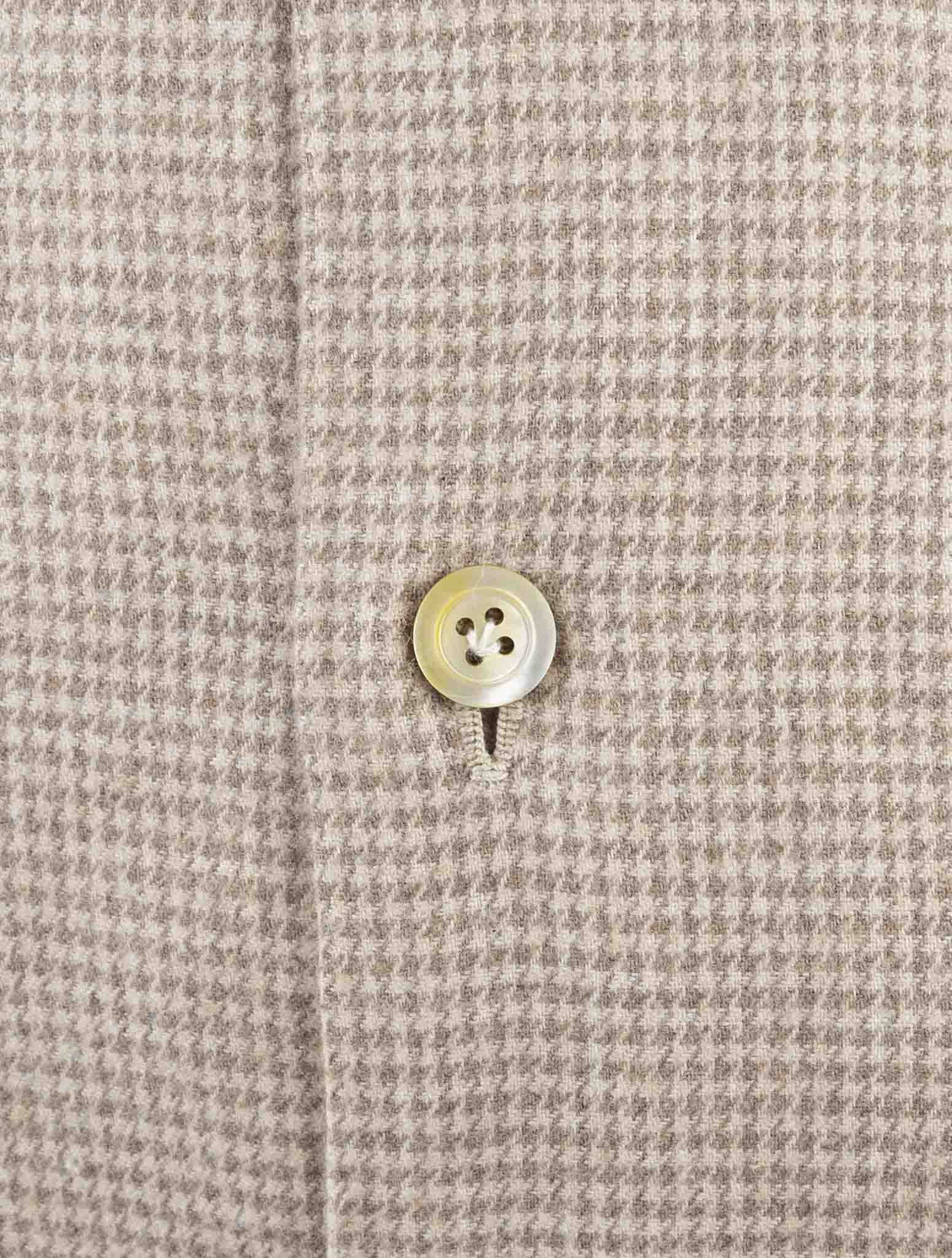 Kiton Brown Cotton Shirt