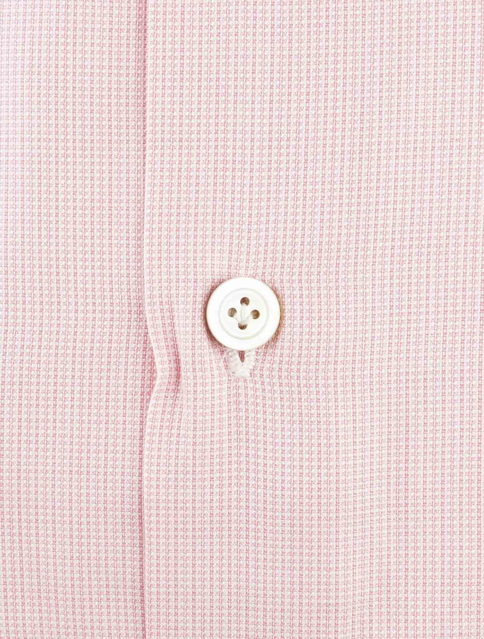 Kiton Pink White Cotton Shirt