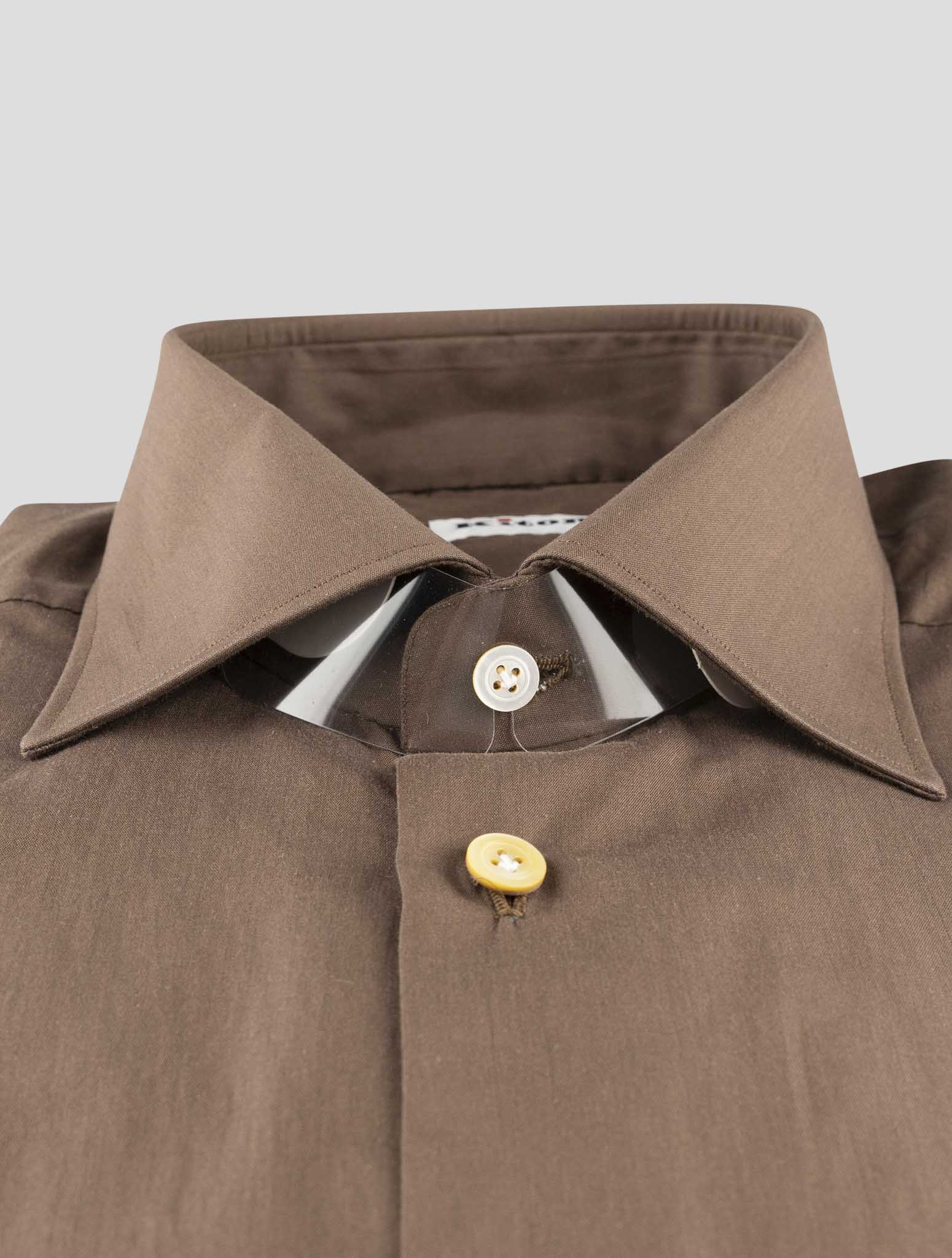 Kiton Brown Cotton Shirt