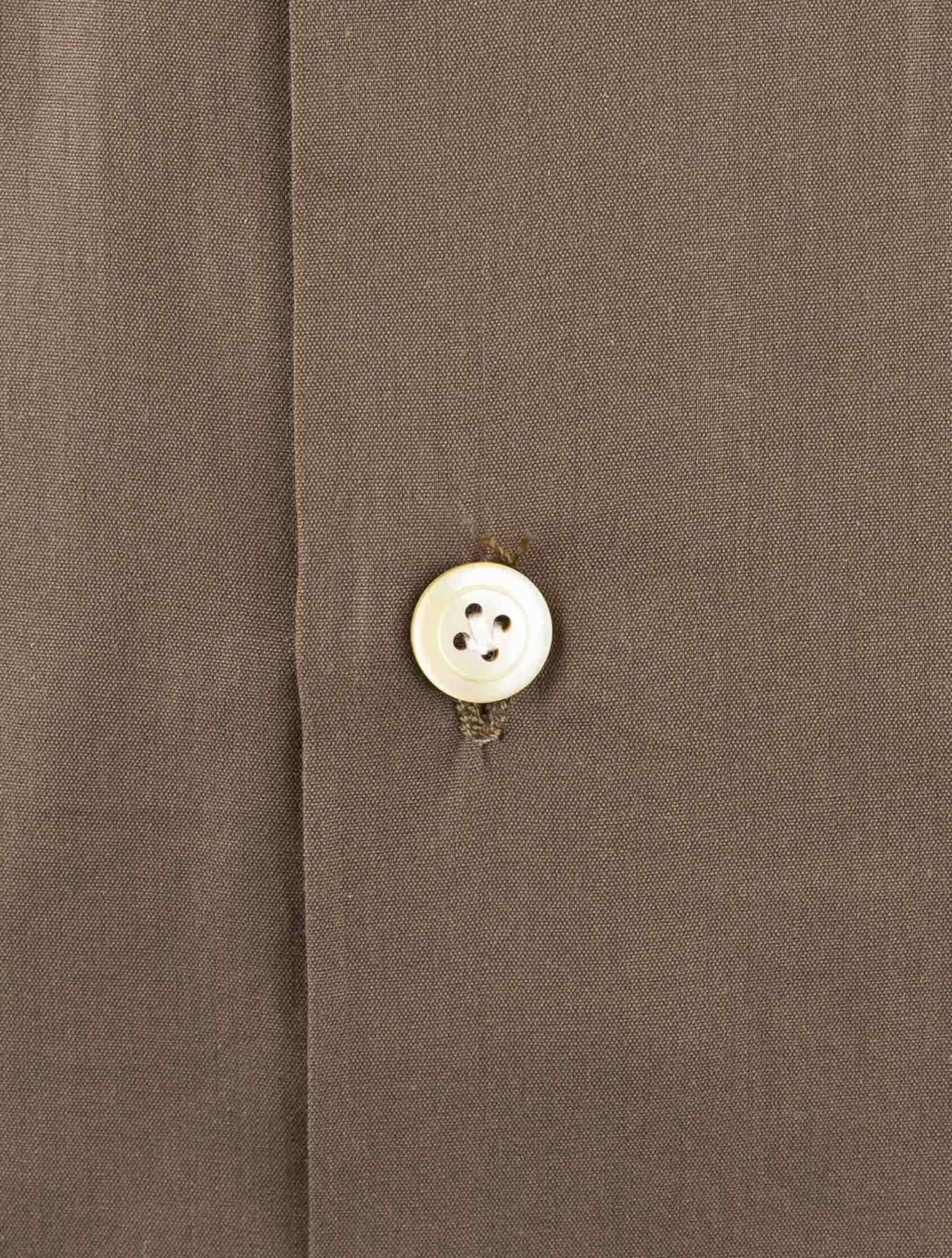 Kiton Brown Cotton Shirt