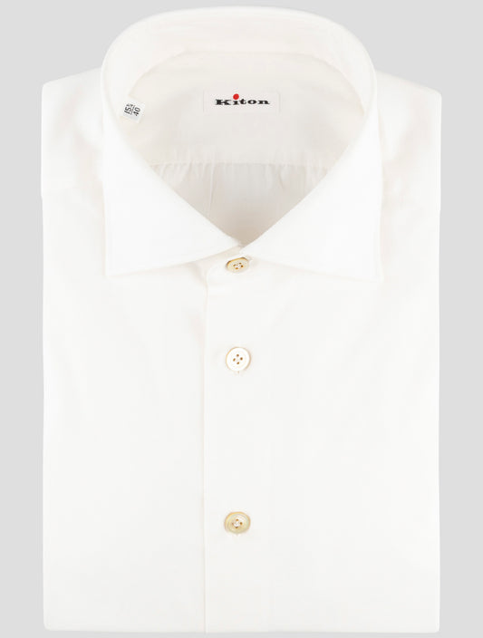 Kiton White Cotton Shirt