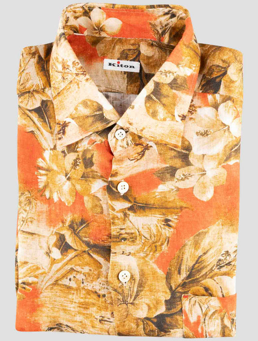 Kiton Multicolor Linen Shirt