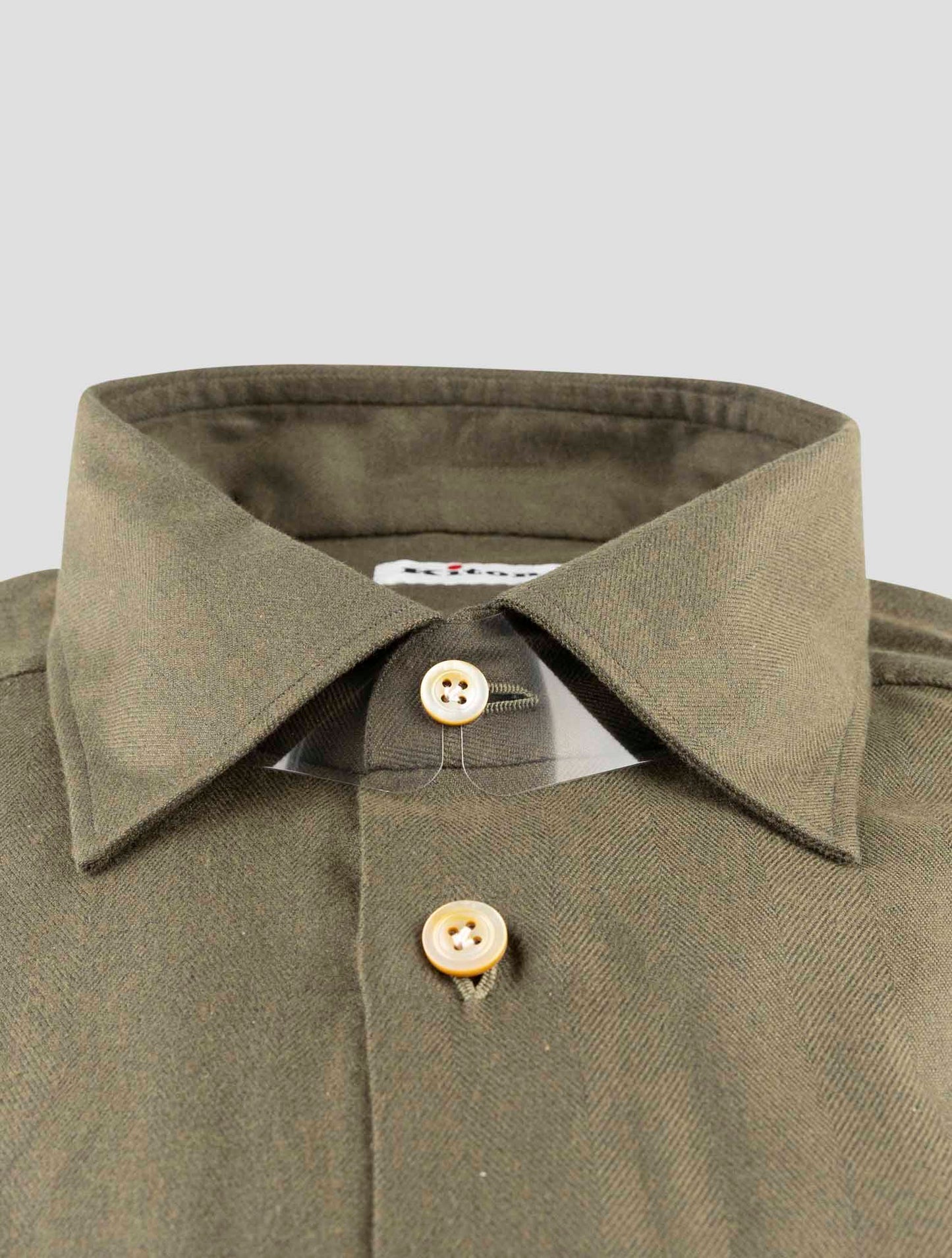 Kiton Green Cotton Shirt