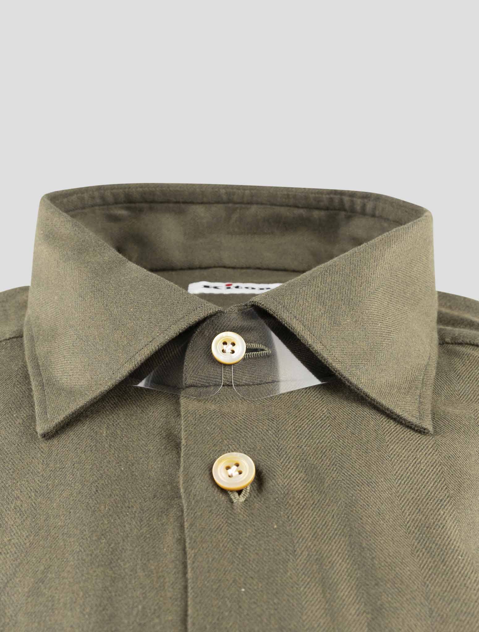 Kiton Green Cotton Shirt