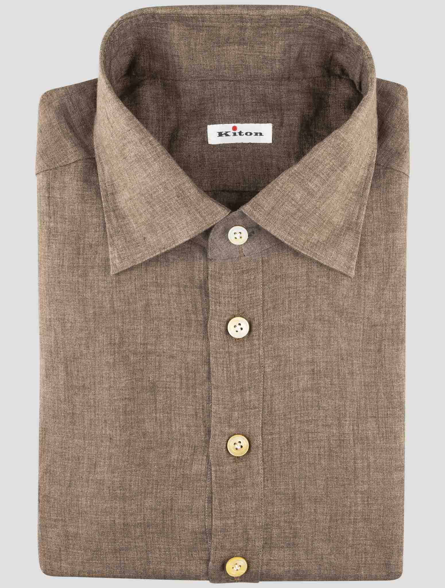 Kiton Green Linen Shirt