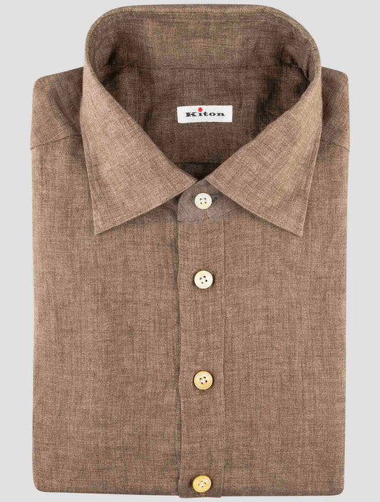 Kiton Green Linen Shirt