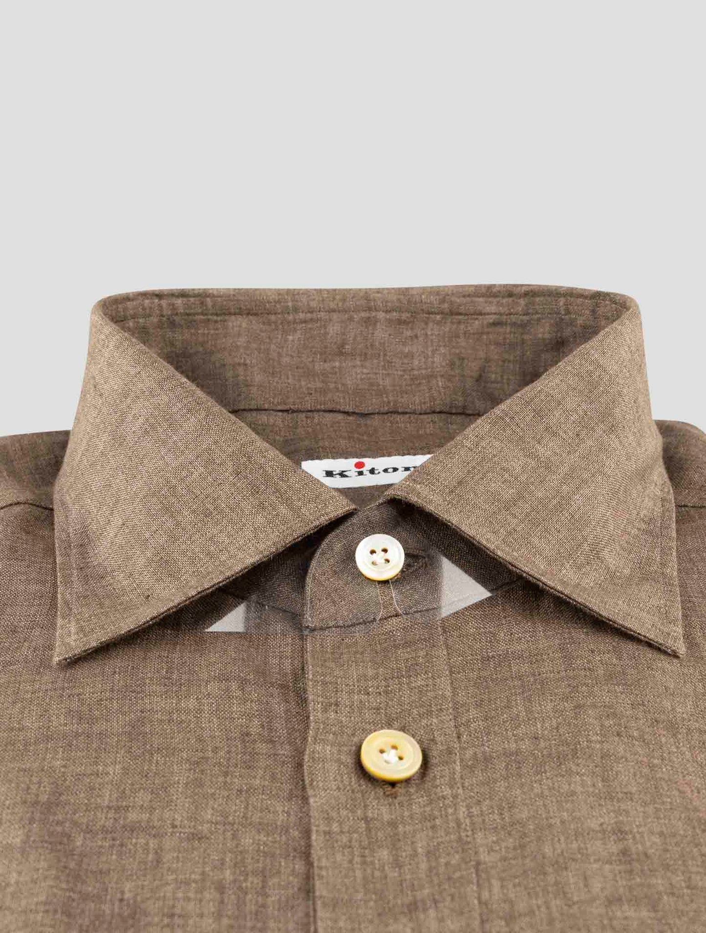 Kiton Green Linen Shirt