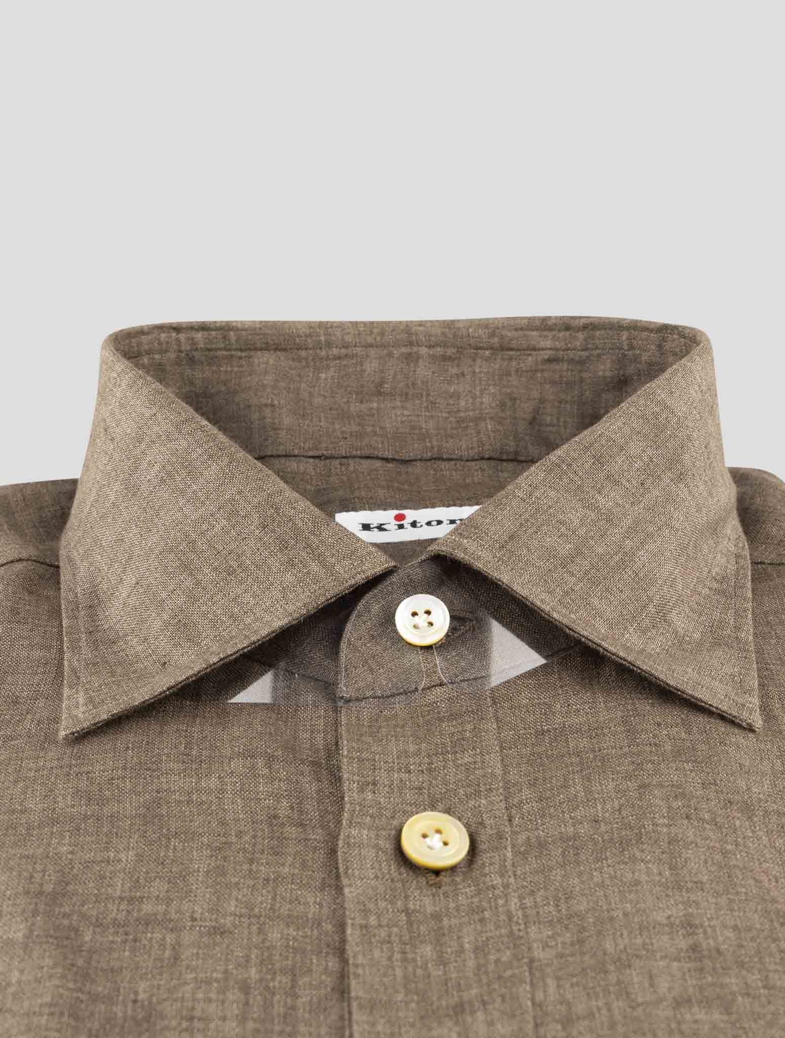 Kiton Green Linen Shirt