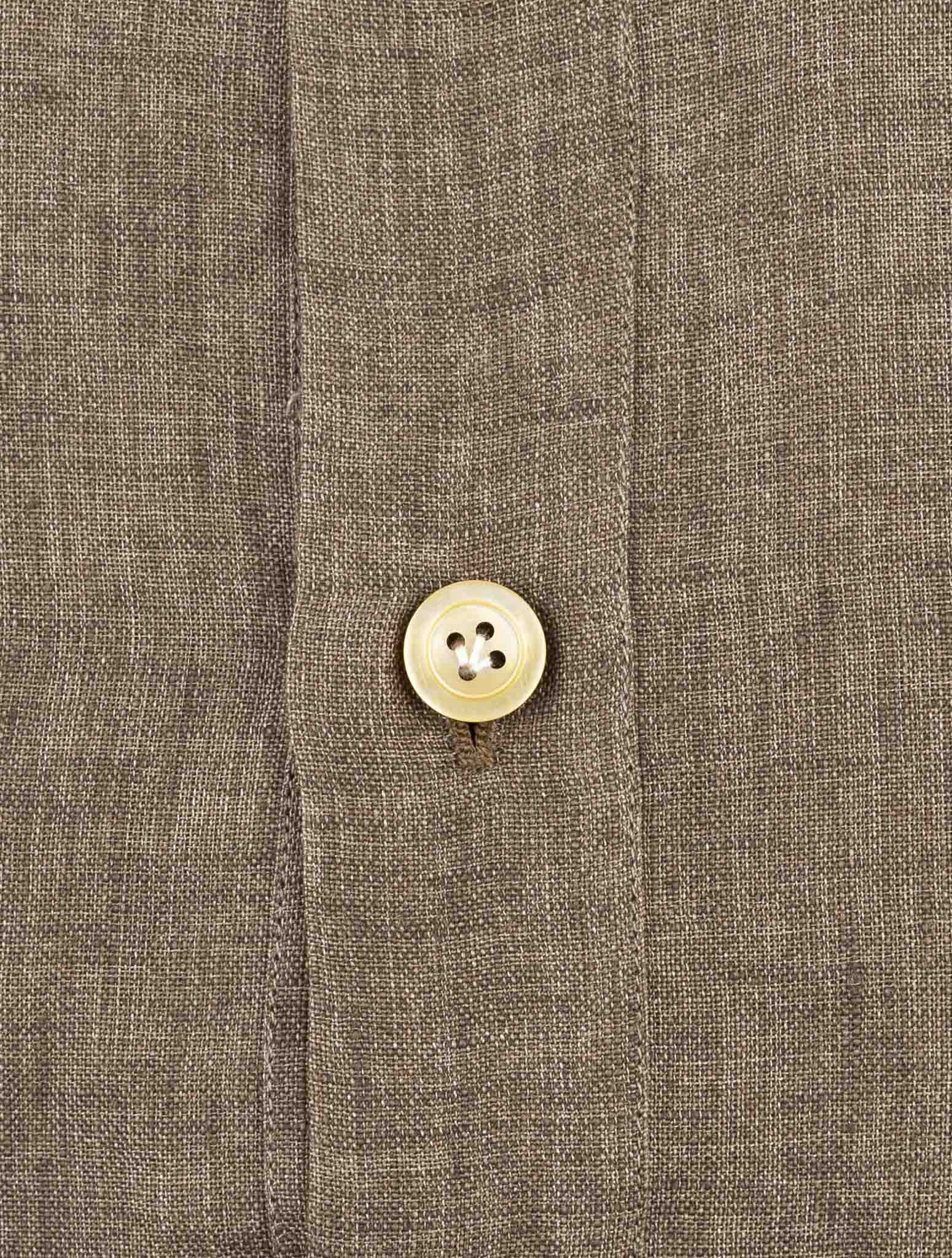 Kiton Green Linen Shirt