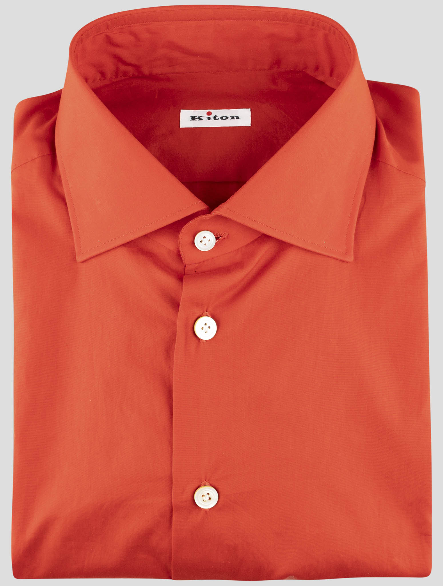 Kiton Red Cotton Shirt