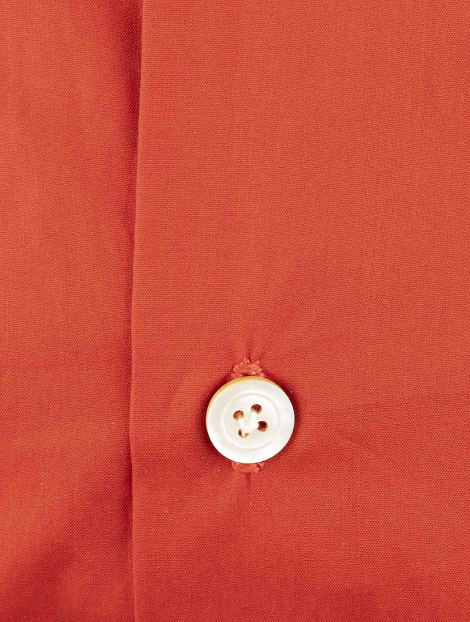 Kiton Red Cotton Shirt