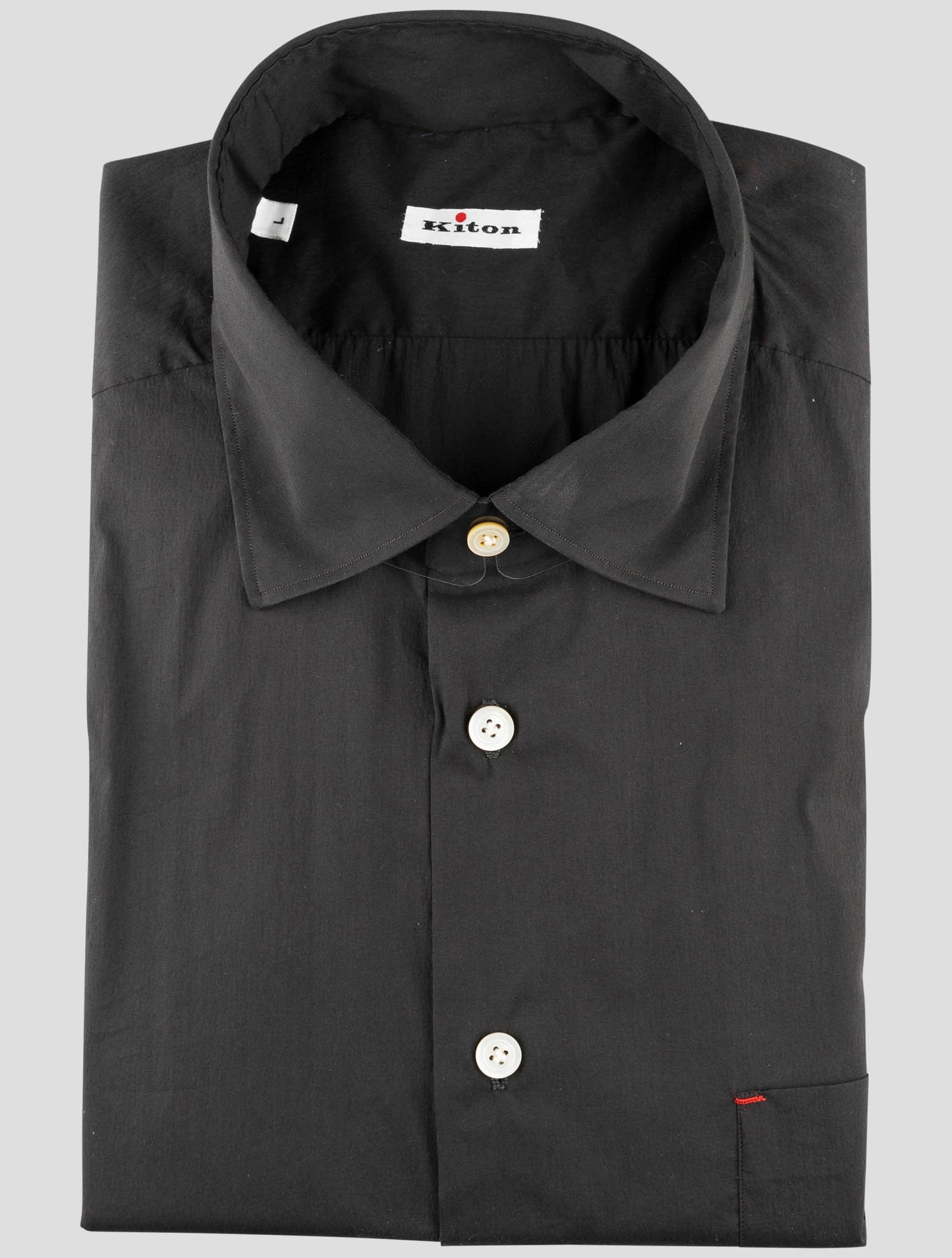 Kiton Black Cotton Shirt
