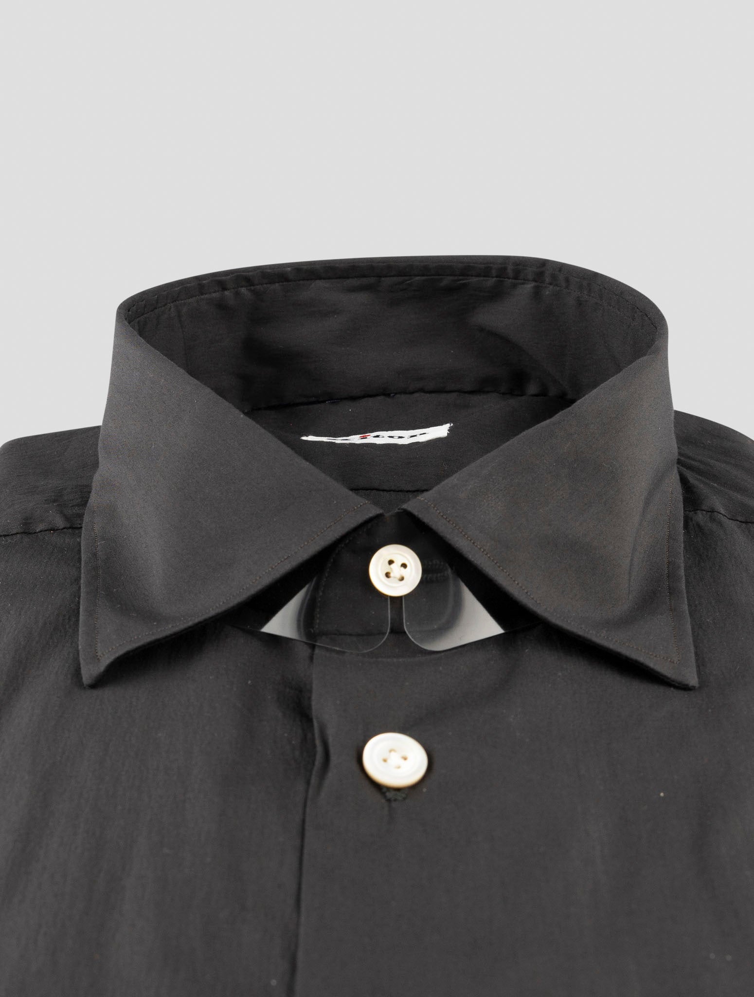 Kiton Black Cotton Shirt
