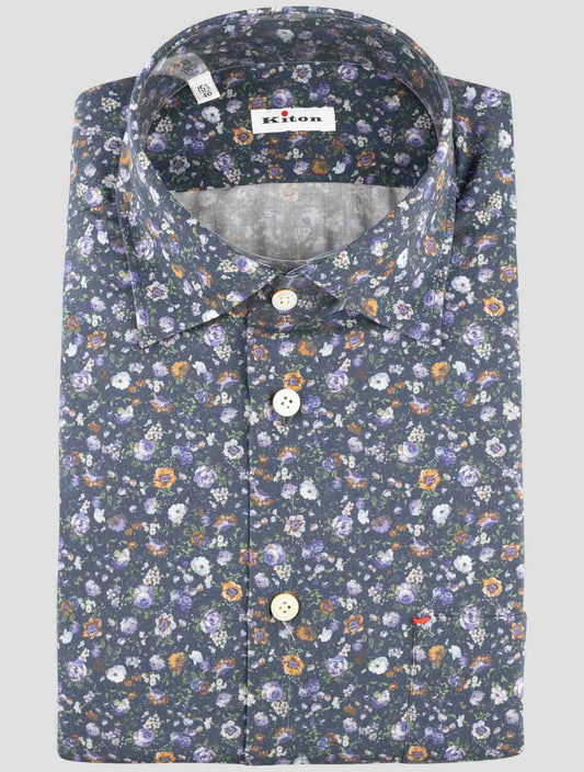 Kiton Multicolor Wool Shirt