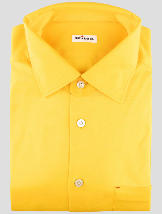 Kiton Yellow Cotton Shirt