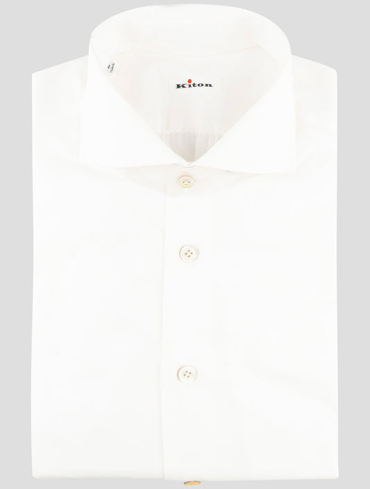 Kiton White Cotton Shirt