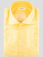 Kiton Yellow Cotton Linen Shirt