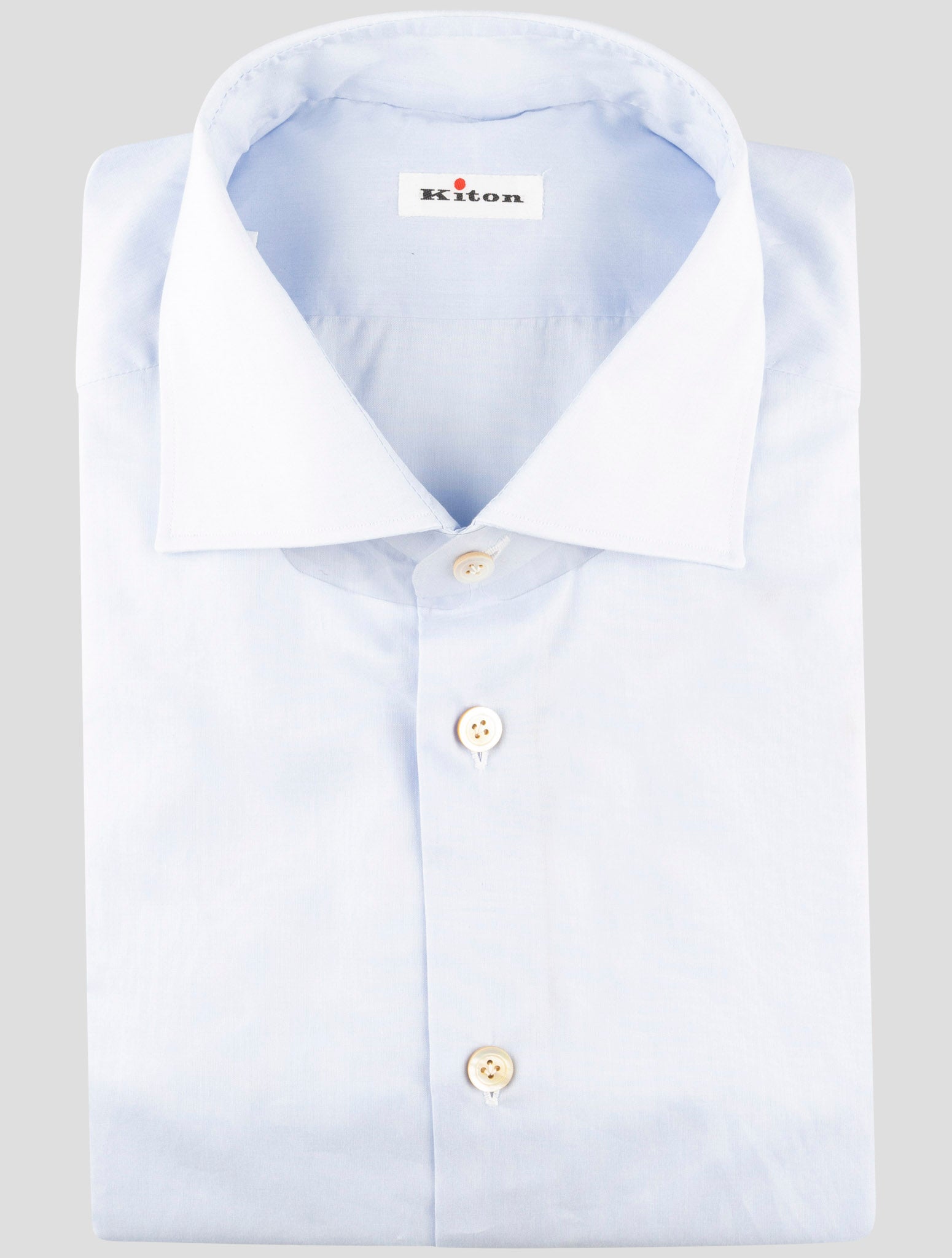 Kiton Light Blue Cotton Shirt