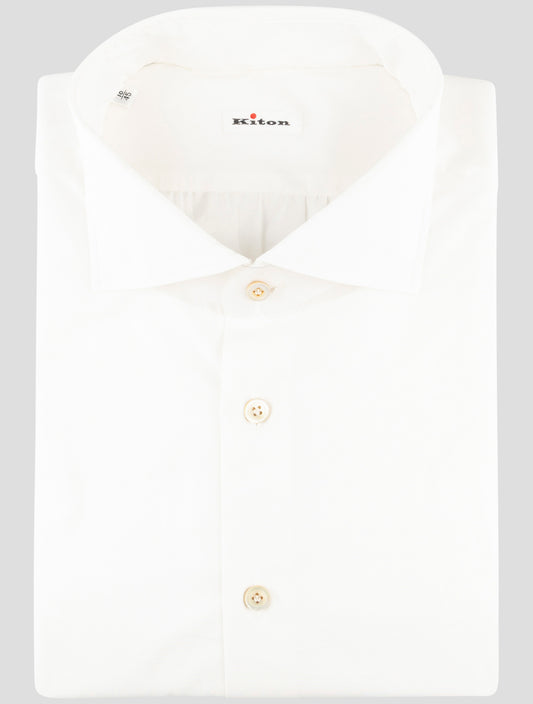 Kiton White Cotton Shirt