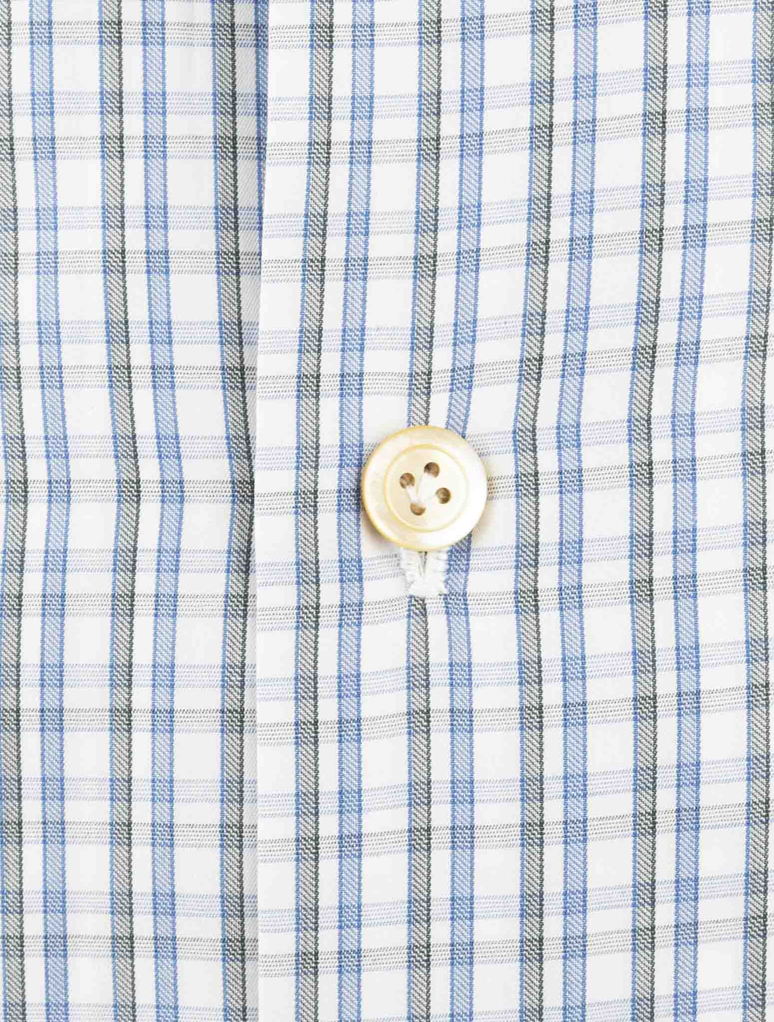 Kiton Blue Cotton Shirt