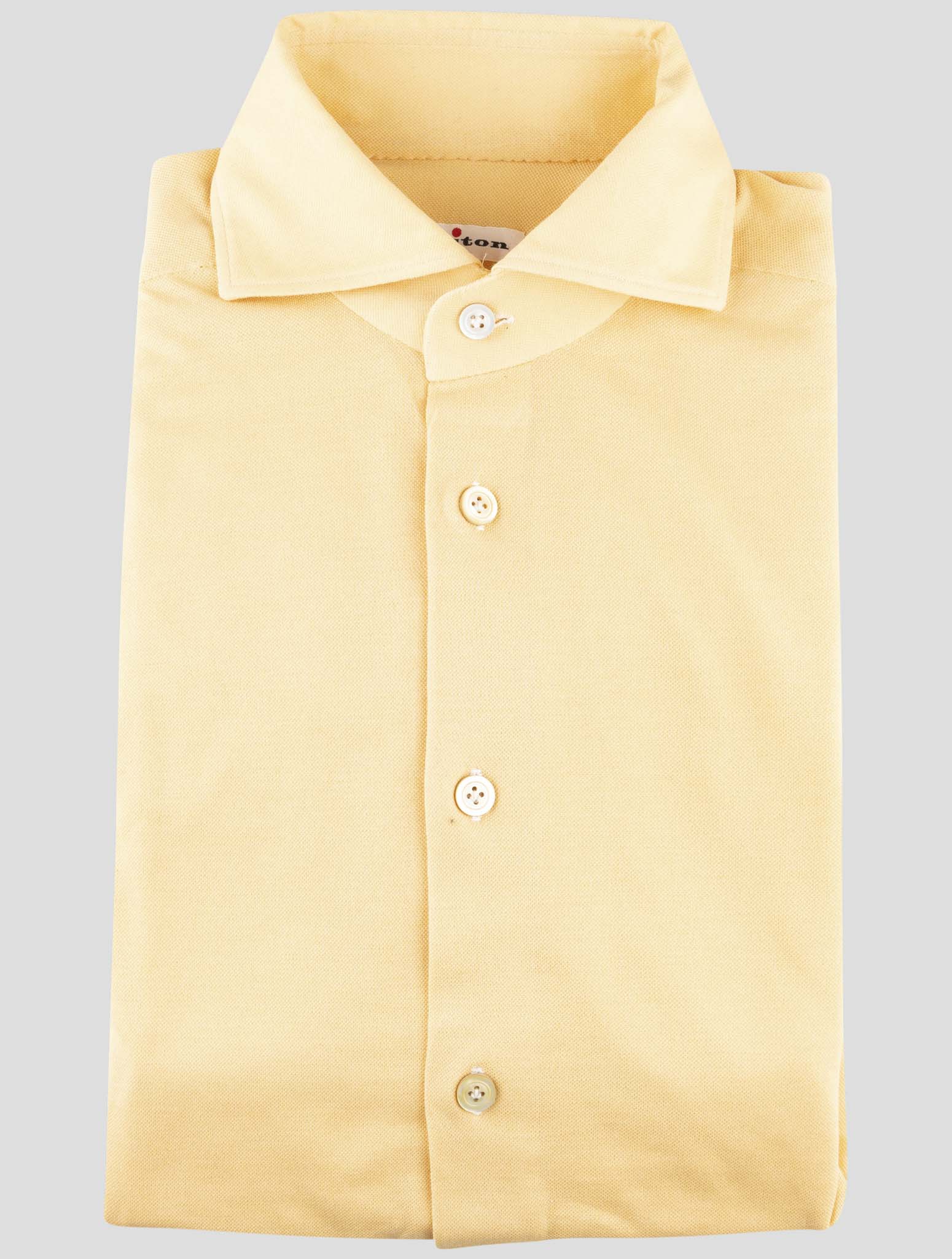 Kiton Yellow Cotton Shirt