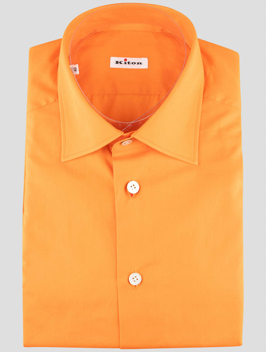 Kiton Orange Cotton Shirt