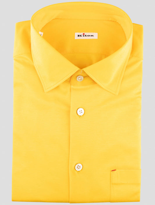 Kiton Yellow Cotton Shirt