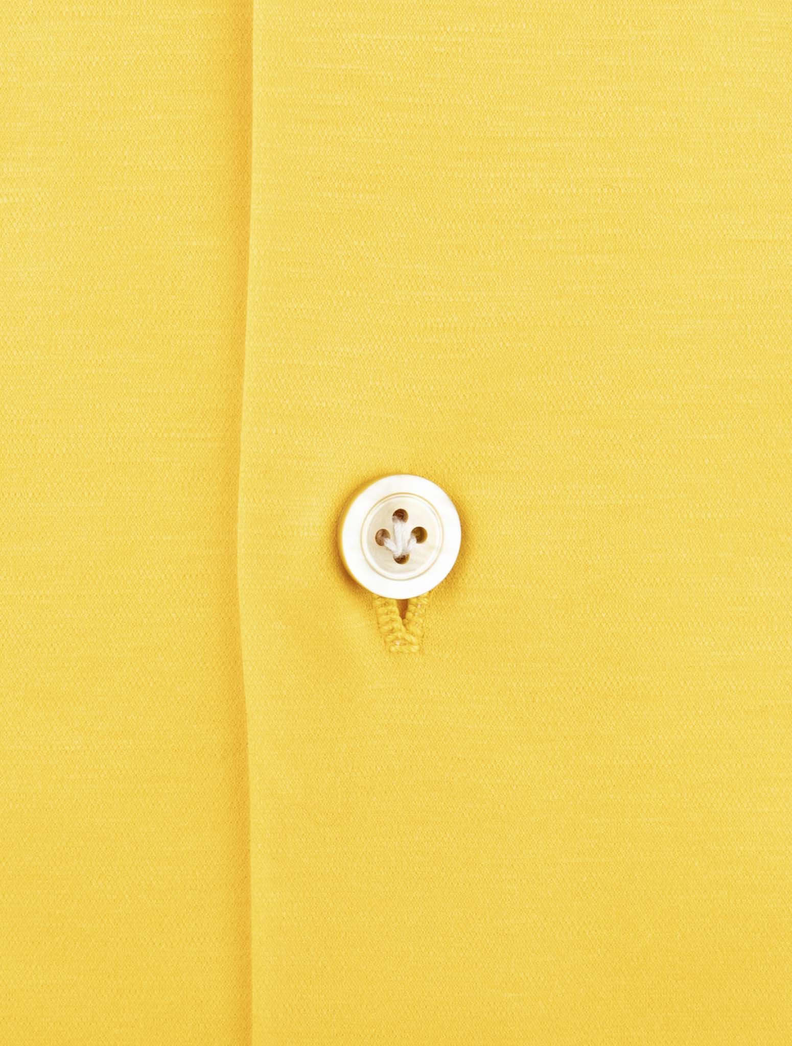 Kiton Yellow Cotton Shirt