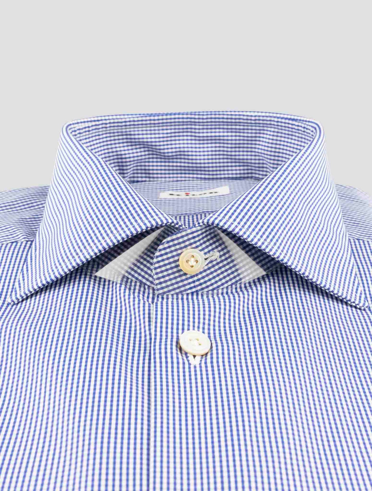 Kiton Blue Cotton Shirt