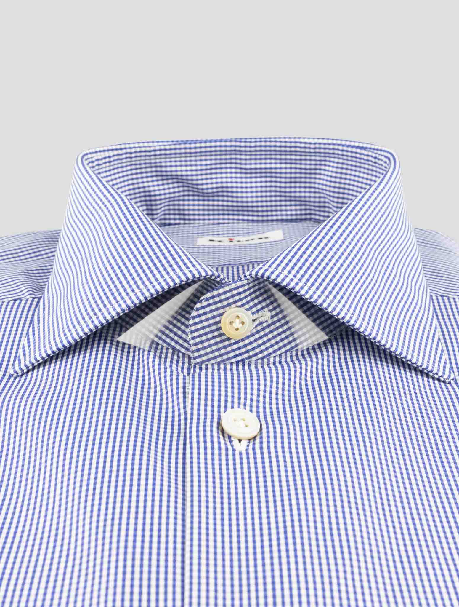Kiton Blue Cotton Shirt