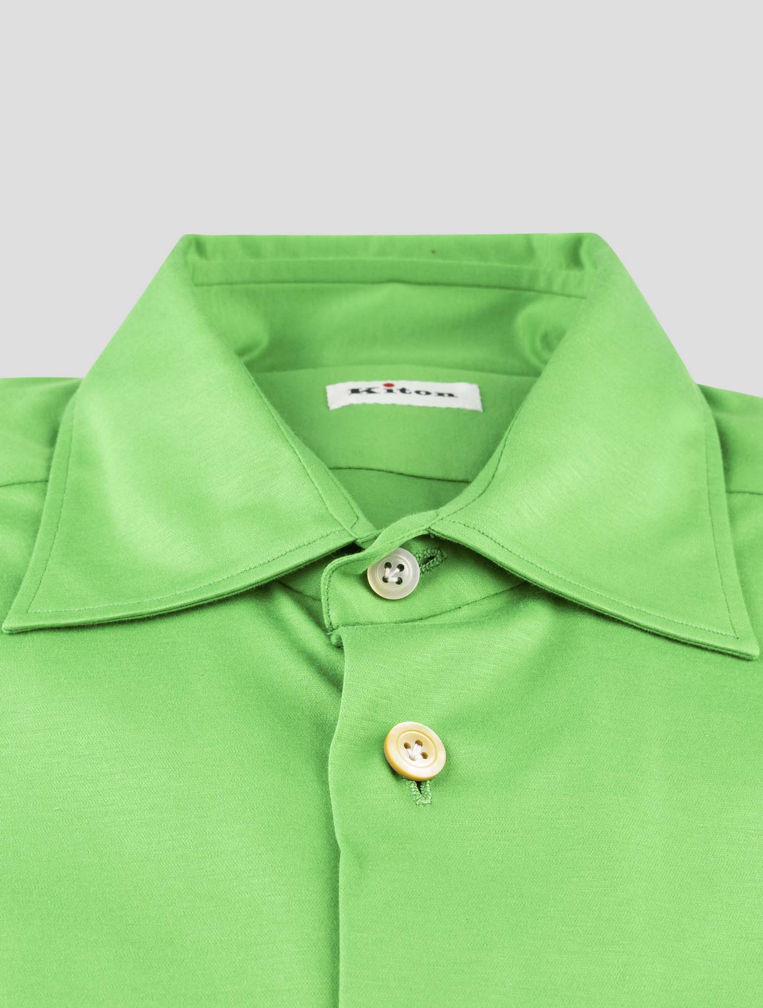 Kiton Green Cotton Shirt